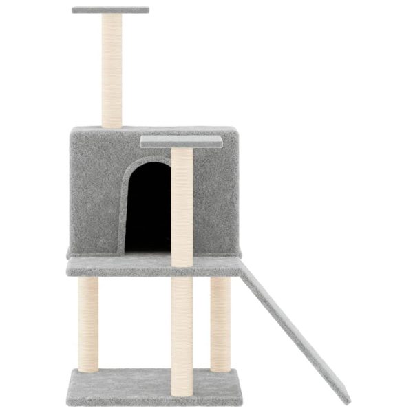 Cat Tree with Sisal Scratching Posts 109 cm – Light Grey