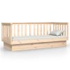 Abbey Day Bed 92×187 cm Single Bed Size Solid Wood Pine – Brown