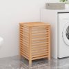 Laundry Basket 45x45x65 cm Solid Wood Walnut