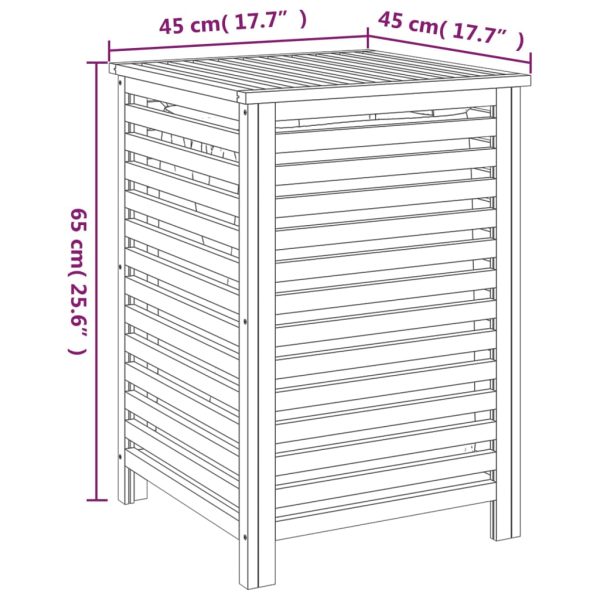 Laundry Basket 45x45x65 cm Solid Wood Walnut