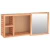 Mirror Cabinet 80x17x34 cm Solid Wood Walnut