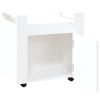 Desk Trolley 60x45x60 cm Engineered Wood – White