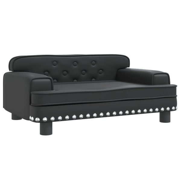 Kids Sofa Black 70x45x30 cm Faux Leather