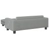 Kids Sofa with Footstool Light Grey 100x50x30 cm Velvet