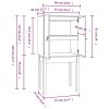 Highboard 60x40x120 cm Solid Wood Pine