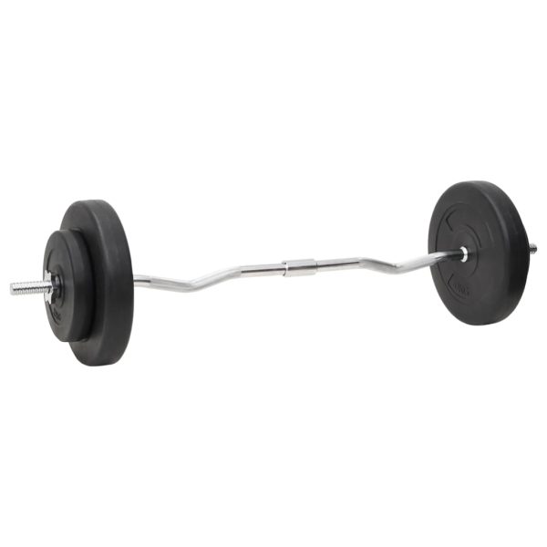 Barbell and Dumbbell with Plates – Straight bar + curl bar + dumbbell bar, 60 kg