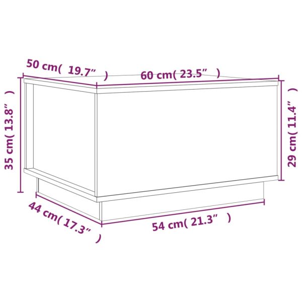 Coffee Table 60x50x35 cm Solid Wood Pine