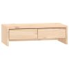 Alexander Monitor Stand Solid Wood Pine – 50x27x15 cm, Brown