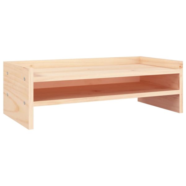 Monitor Stand Solid Wood Pine – 50x24x16 cm, Brown