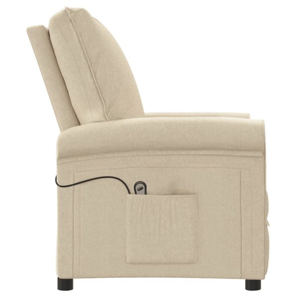 Stand up Recliner Chair Cream Fabric