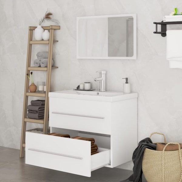 3 Piece Bathroom Furniture Set – White