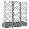 Garden Planter with Trellis PP – 120x40x121.5 cm, Light Grey