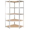 5-Layer Heavy-duty Shelves Steel&Engineered Wood – Silver, 2