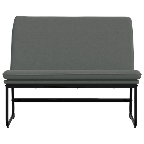 Bench 100x75x76 cm Fabric – Dark Grey