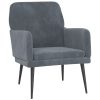 Armchair 62x79x79 cm Velvet – Dark Grey