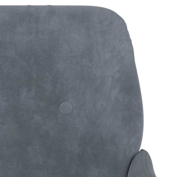 Armchair 62x79x79 cm Velvet – Dark Grey