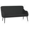 Bench Black 110x76x80 cm Faux Leather