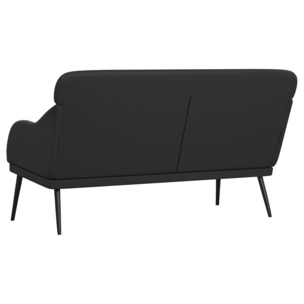 Bench Black 110x76x80 cm Faux Leather