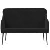 Bench Black 110x76x80 cm Velvet