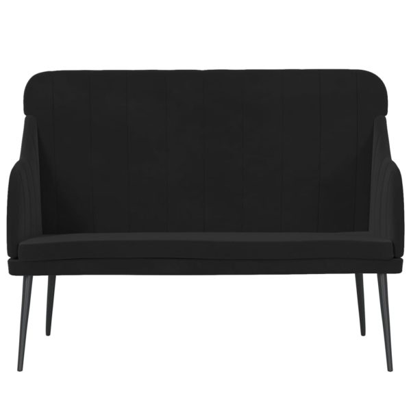 Bench Black 110x76x80 cm Velvet