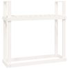 Firewood Rack 110x35x108.5 cm Solid Wood Pine – White