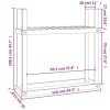 Firewood Rack 110x35x108.5 cm Solid Wood Pine – White