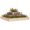 Planter Solid Wood Pine – 80x80x27 cm, Natural