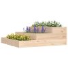 Planter Solid Wood Pine – 78x78x27 cm, Natural