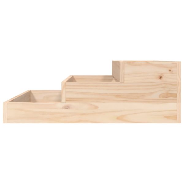 Planter Solid Wood Pine – 78x78x27 cm, Natural