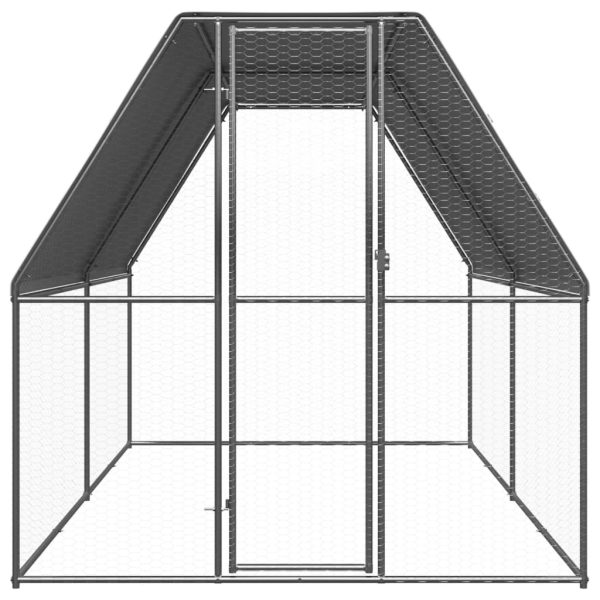 Outdoor Chicken Cage Galvanised Steel – 2x4x2 m