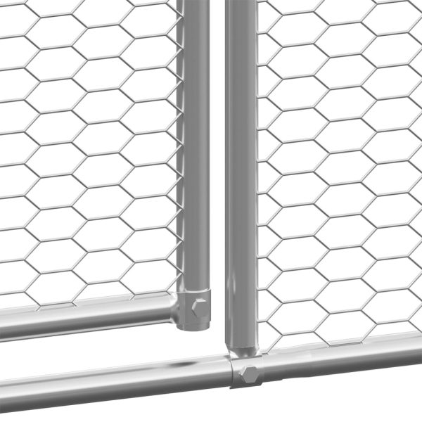 Outdoor Chicken Cage Galvanised Steel – 2x4x2 m