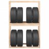 Tire Rack Solid Wood Pine – 120x40x180 cm, Brown