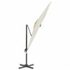 Cantilever Umbrella with Aluminium Pole Sand White 300×300 cm