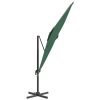 Cantilever Umbrella with Aluminium Pole Green 400×300 cm