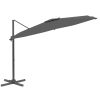 Cantilever Umbrella with Aluminium Pole Anthracite 400×300 cm