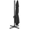 Cantilever Umbrella with Aluminium Pole Black 400×300 cm