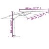 Cantilever Umbrella with Aluminium Pole Black 400×300 cm