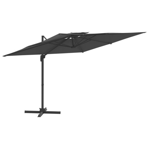 Double Top Cantilever Umbrella Anthracite 300×300 cm