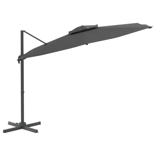 Double Top Cantilever Umbrella Anthracite 400×300 cm