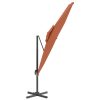 Double Top Cantilever Umbrella Terracotta 400×300 cm