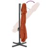 Double Top Cantilever Umbrella Terracotta 400×300 cm