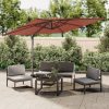 Double Top Cantilever Umbrella Terracotta 400×300 cm