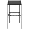 BBQ Gazebo with Side Shelves Anthracite 220x115x230 cm Steel