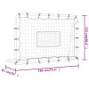 Football Goal with Net White&Black 184x61x123 cm Steel&PE