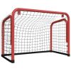 Hockey Goal with Net Red and Black 68x32x47 cm Steel and Polyester