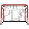 Hockey Goal with Net Red and Black 68x32x47 cm Steel and Polyester