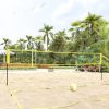 Volleyball Net Yellow and Black 823×244 cm PE Fabric