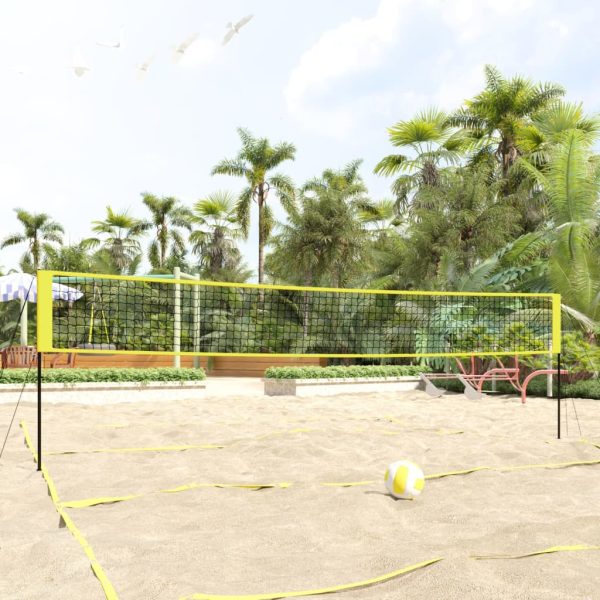 Volleyball Net Yellow and Black 823×244 cm PE Fabric