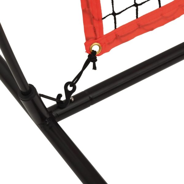 Portable Baseball Net Black and Red 215x107x216 cm Polyester