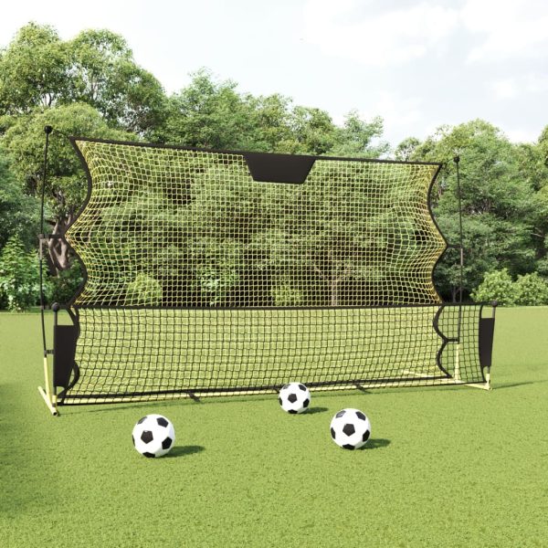 Football Rebounder Net Black and Yellow 183x85x120 cm Polyester